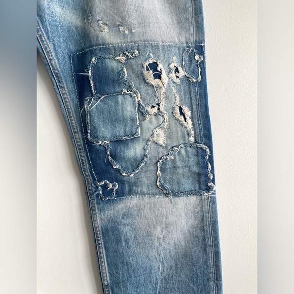 PHILIPP PLEIN- Men’s Straight Cut Distressed Jeans - Picture 6 of 8